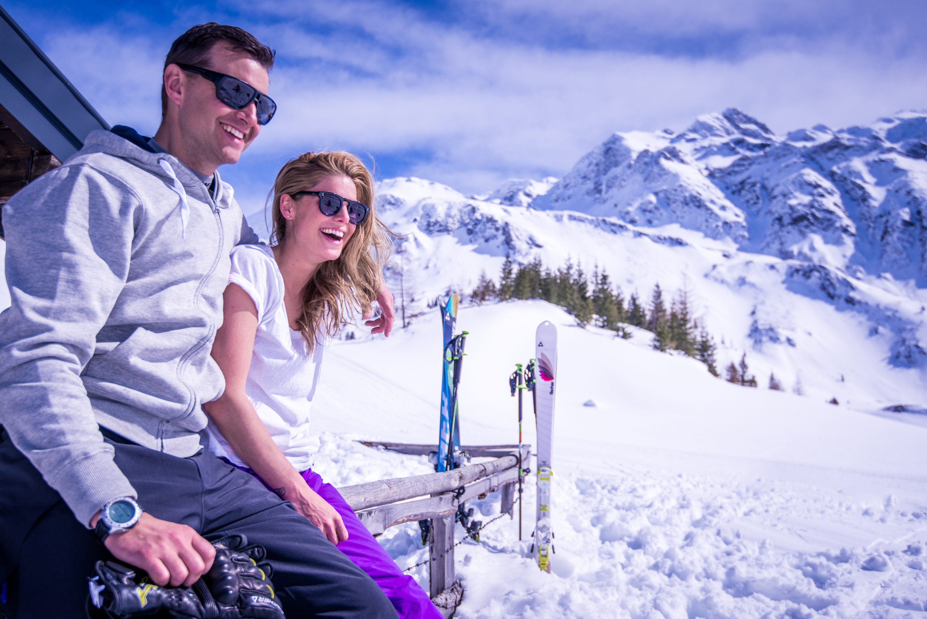 Skifahrer in Gastein